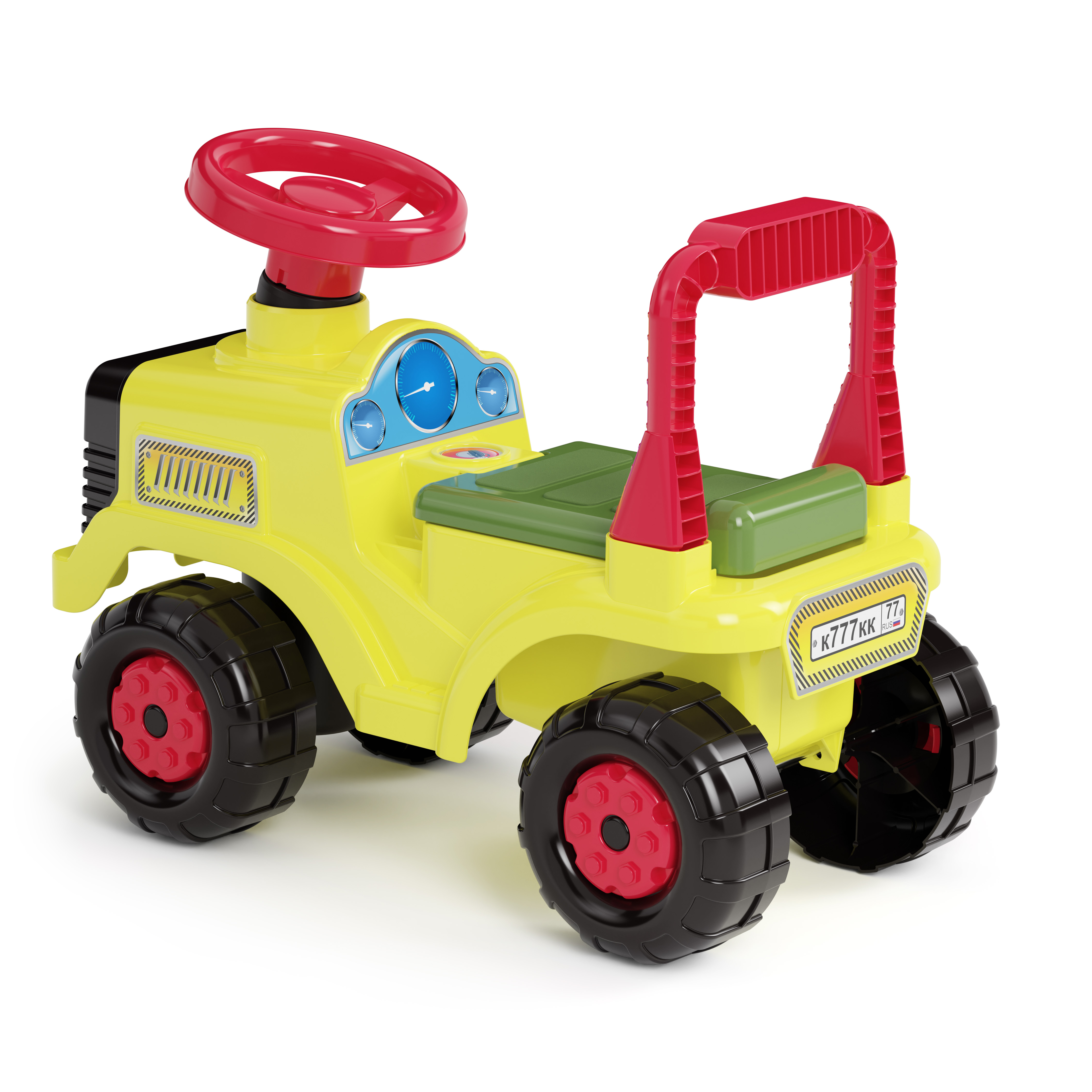 Машинка детская "Трактор" желтый 