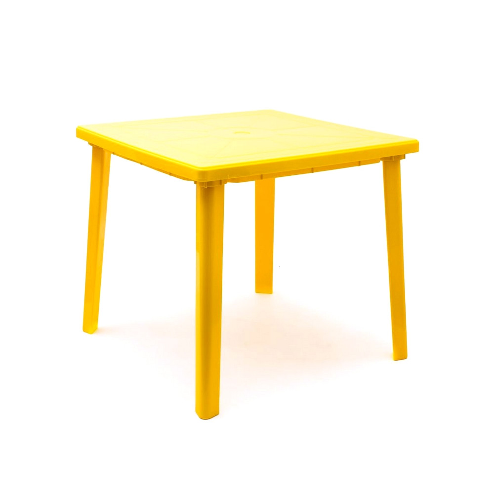 Стол квадратный желтый