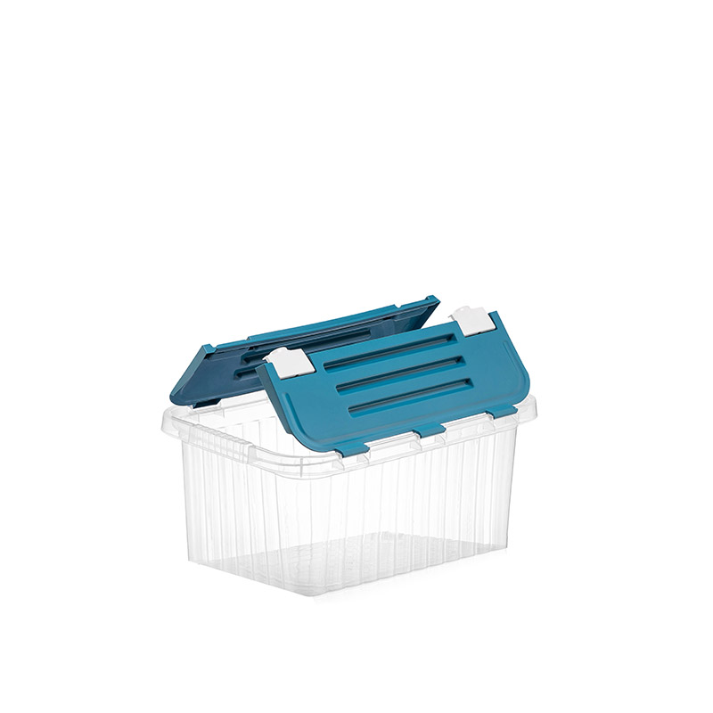 Ящик для хранения со створками прозрачный "Сплит"10л.
