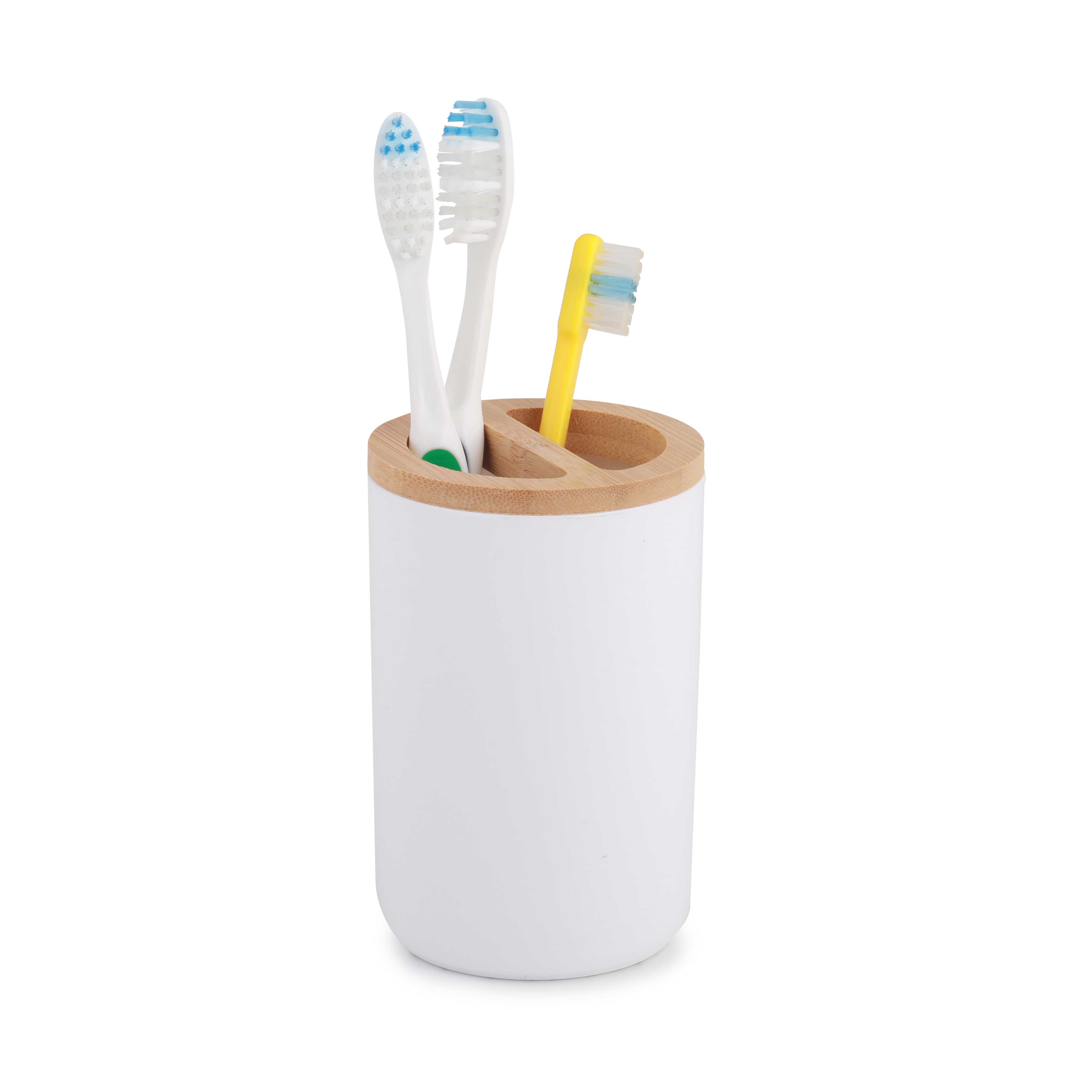 Подставка для зубных щеток "Бамбук" белый 