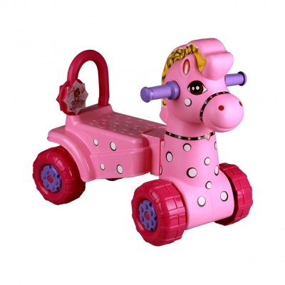 Каталка детская "Лошадка" розовая