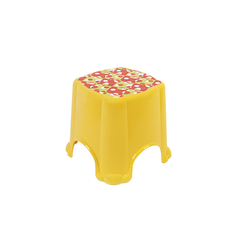 Табурет средний с рисунком жел.(уп.15)