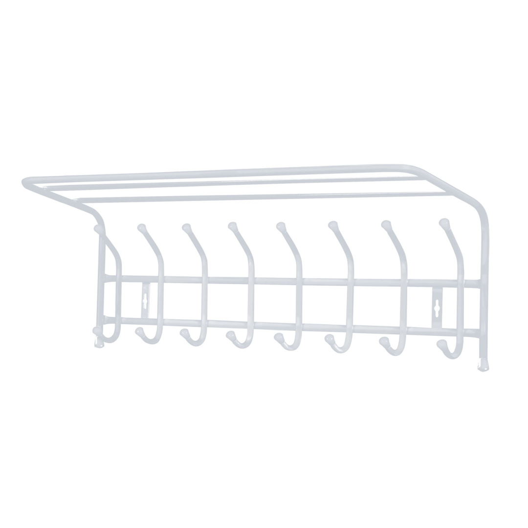 Вешалка настен. с полкой 800х238мм(8кр)сер (уп.5)