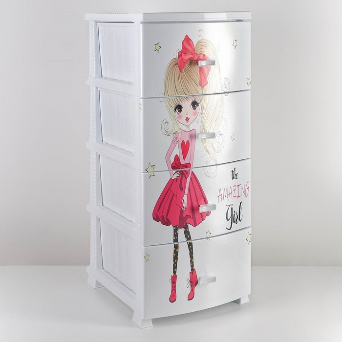 Комод Декор 4-х "Красотка "РОСС"