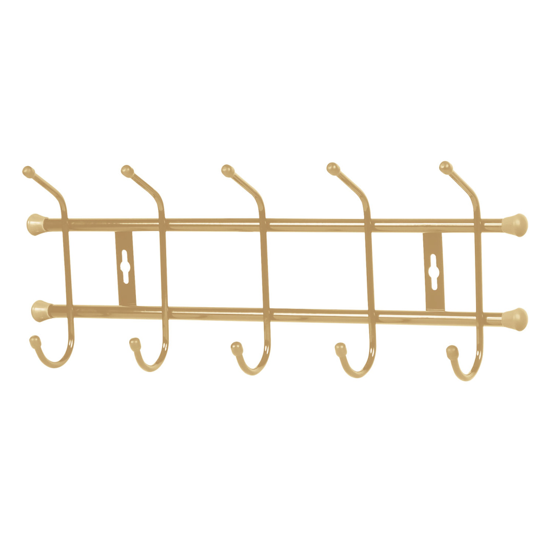 Вешалка настенная НИКА 484х188мм (5 кр.) золото(уп.5)