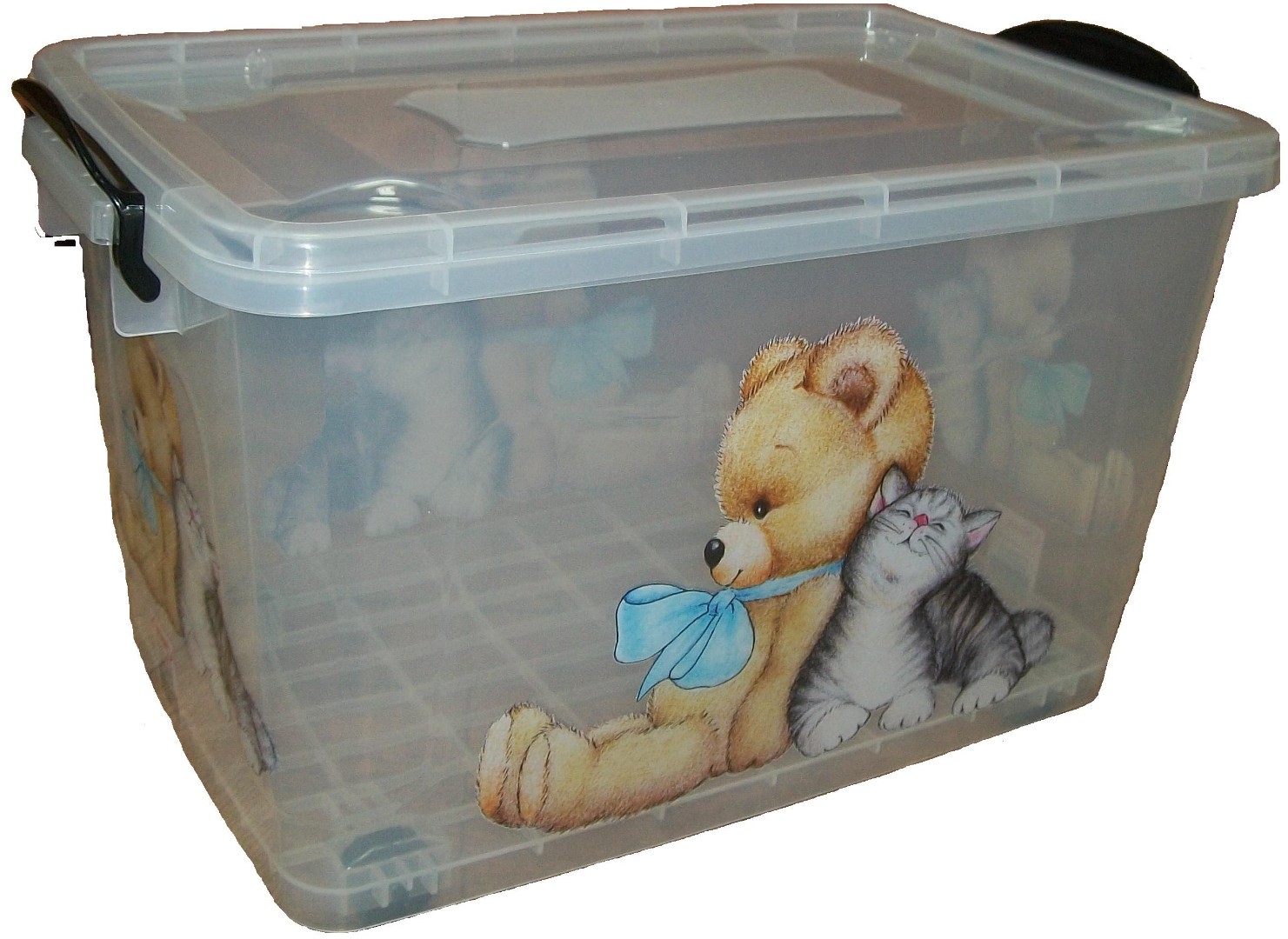Контейнер д/хран. 50л. РОСС Мишка и котенок(уп.6)