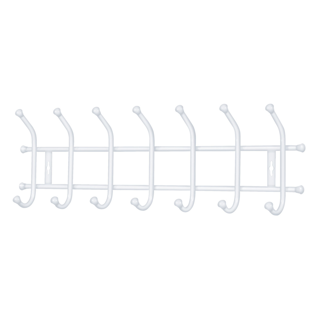 Вешалка настенная НИКА 680х215мм (7 кр)бел (уп.5)