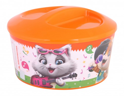 М7664 Шкатулка игрушечная"44 котёнка" круглая
