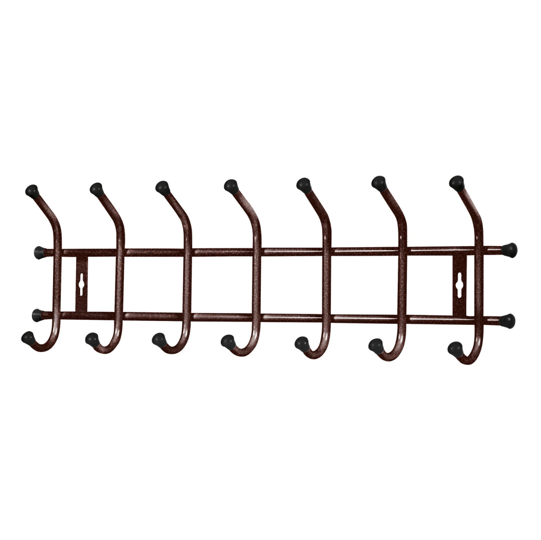 Вешалка настенная НИКА 680х215мм (7 кр)медь (уп.5)