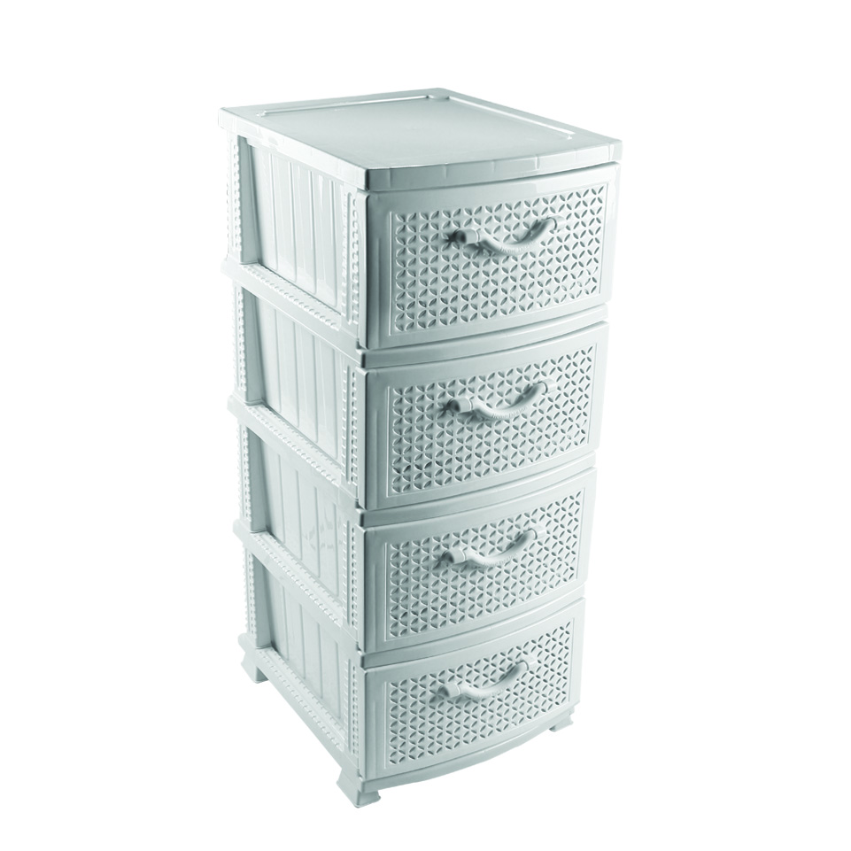 Комод 4-х "Ромашка "РОСС" белый