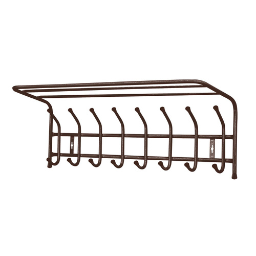 Вешалка настен. с полкой 800х238мм(8кр)медь (уп.5)