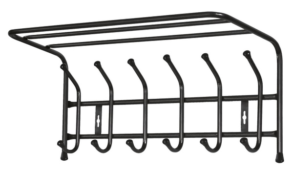 Вешалка настен. с полкой 600х238мм(6кр)медь (уп.5)