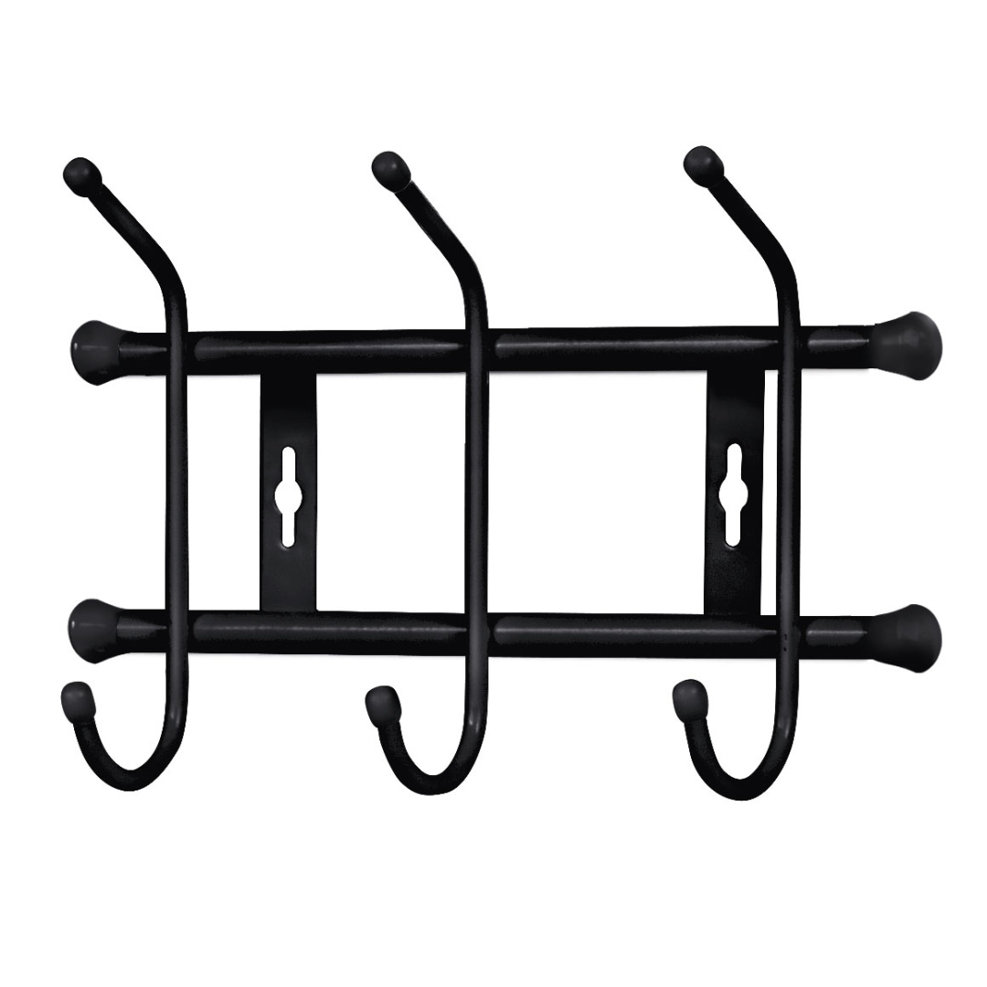 Вешалка настенная НИКА 284х188(3 крючка)черн(уп.5)