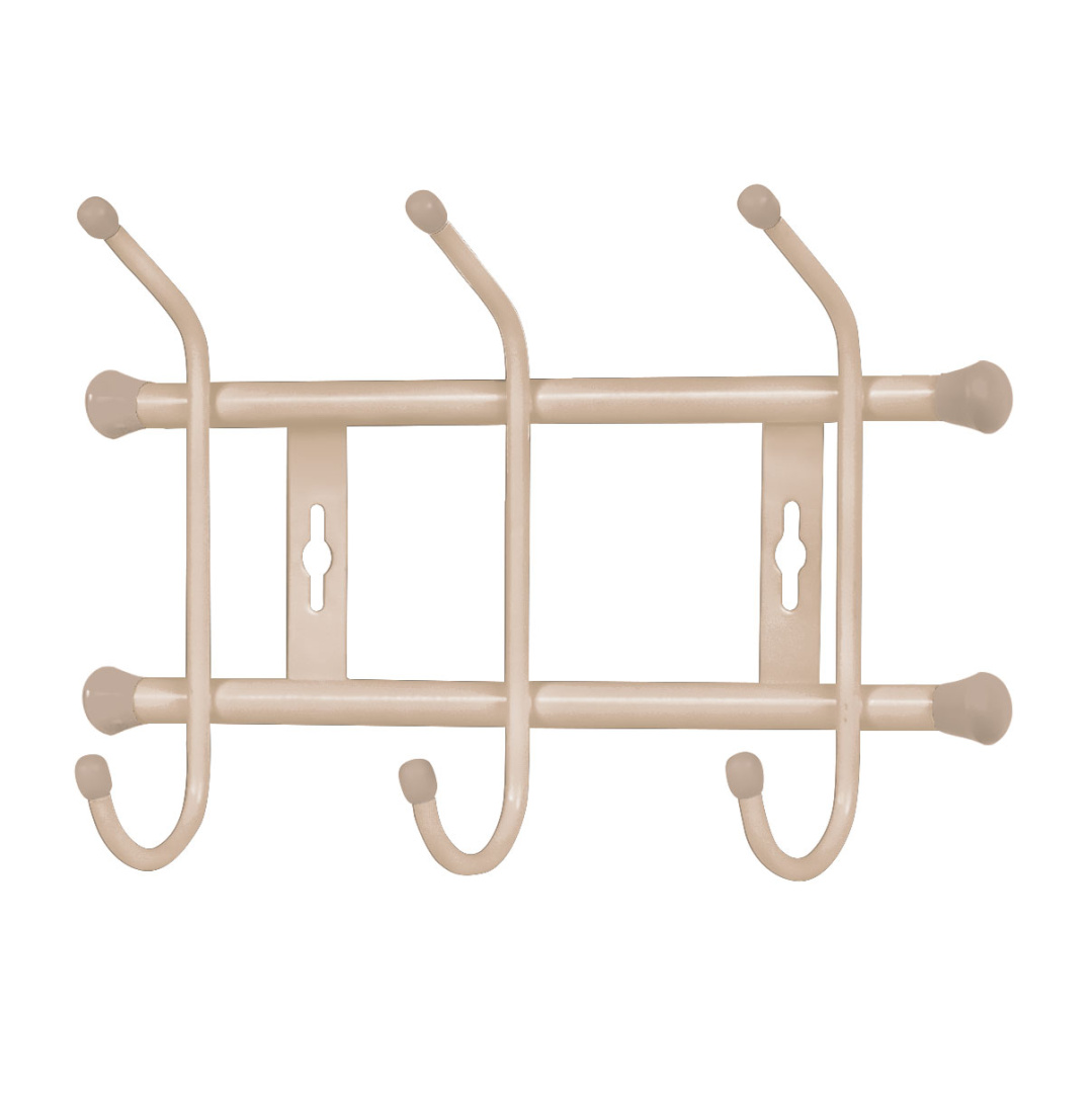 Вешалка настенная НИКА 284х188(3 крючка) бежевый(уп.5)